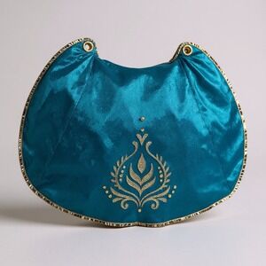 Disney Frozen Anna Costume‎ Cape Teal Gold Size M (7-8) Disguise Princess